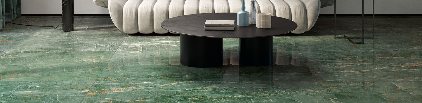 Fioranese Marmorea Intensa Emerald Dream floor lifestyle