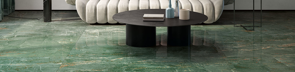 Fioranese Marmorea Intensa Emerald Dream floor lifestyle