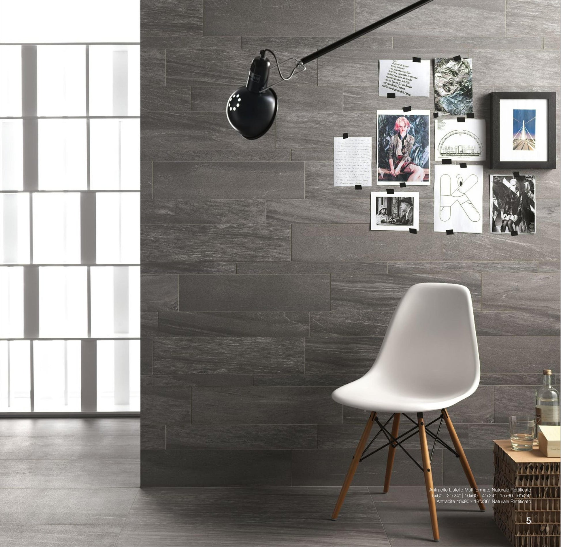 COEM Pietra Valmalenco antracite listello 45x90 lifestyle