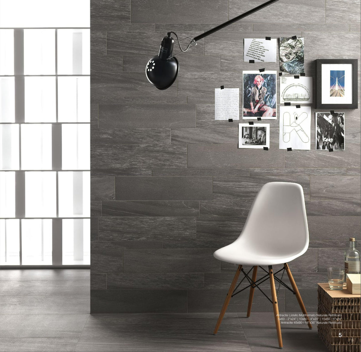 COEM Pietra Valmalenco antracite listello 45x90 lifestyle