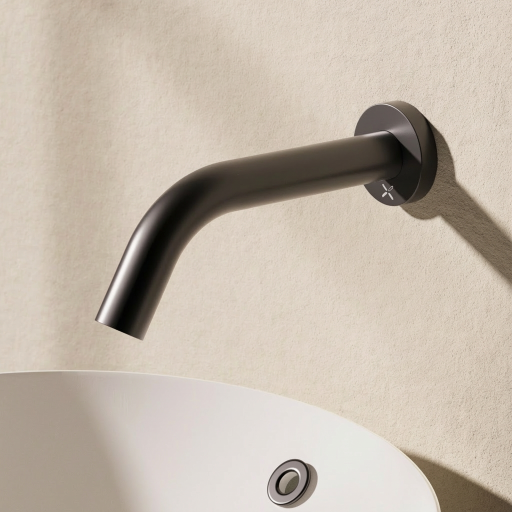 Crosswater MPRO Wall Basin Sensor Tap Matt Black