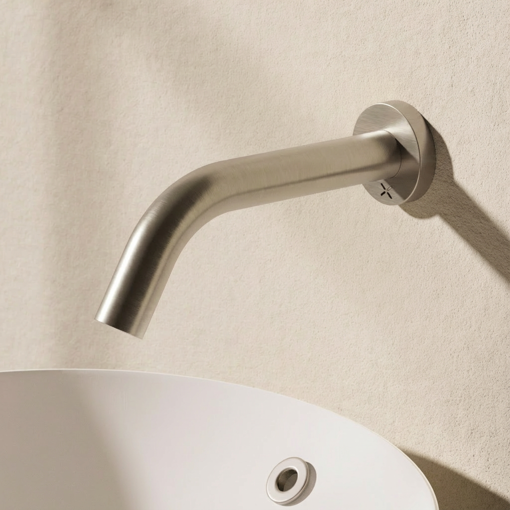 Crosswater MPRO Wall Basin Sensor Tap Brushed Nickel