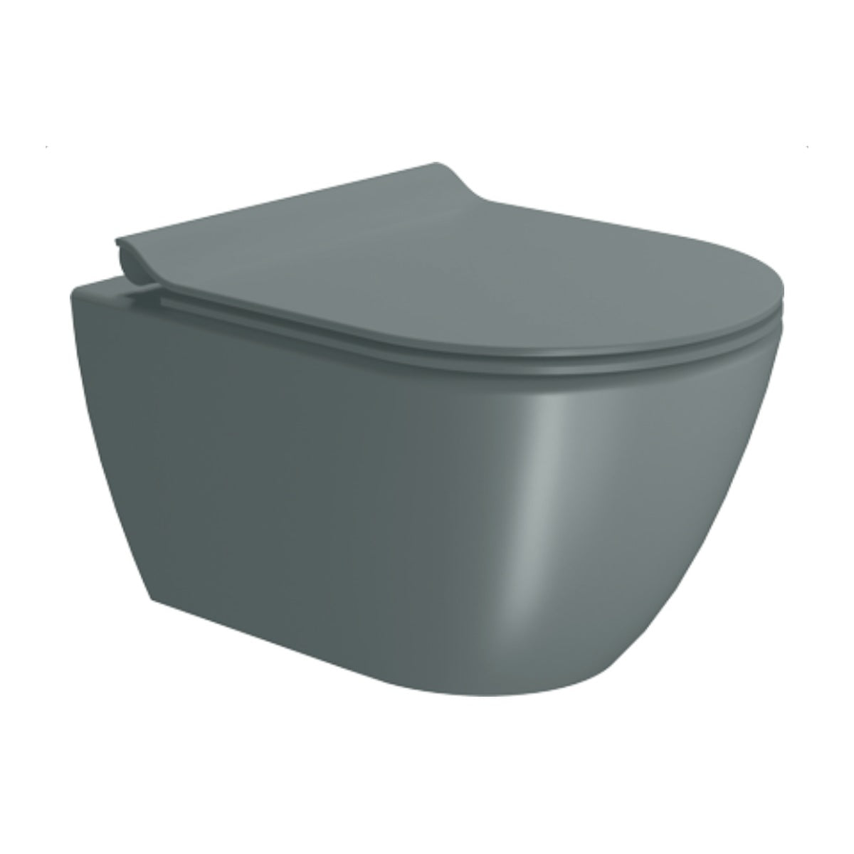 GSI Pura 50 rimless wall hung WC in matt agave