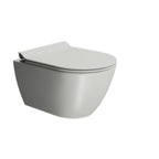 GSI Pura 50 rimless wall hung WC in matt cenere
