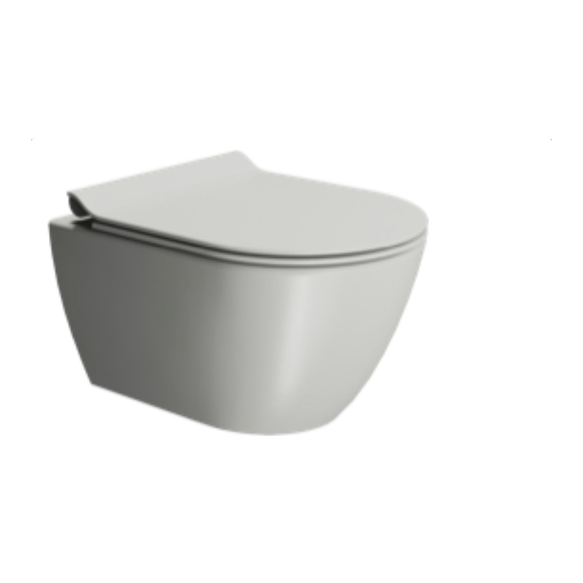 GSI Pura 50 rimless wall hung WC in matt cenere