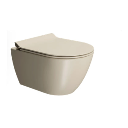 GSI Pura 50 rimless wall hung WC in matt creta