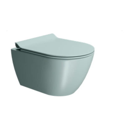 GSI Pura 50 rimless wall hung WC in matt ghiaccio