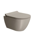 GSI Pura 50 rimless wall hung WC in matt tortora