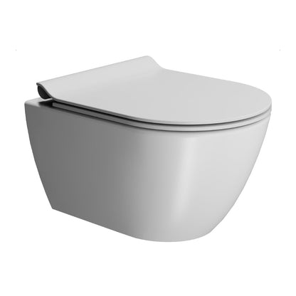 GSI Pura 50 rimless wall hung WC in matt white