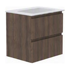 GSI Pura Ribbed 102 two drawer unit in walnut