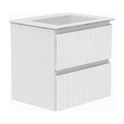 GSI Pura Ribbed 102 two drawer unit in matt white