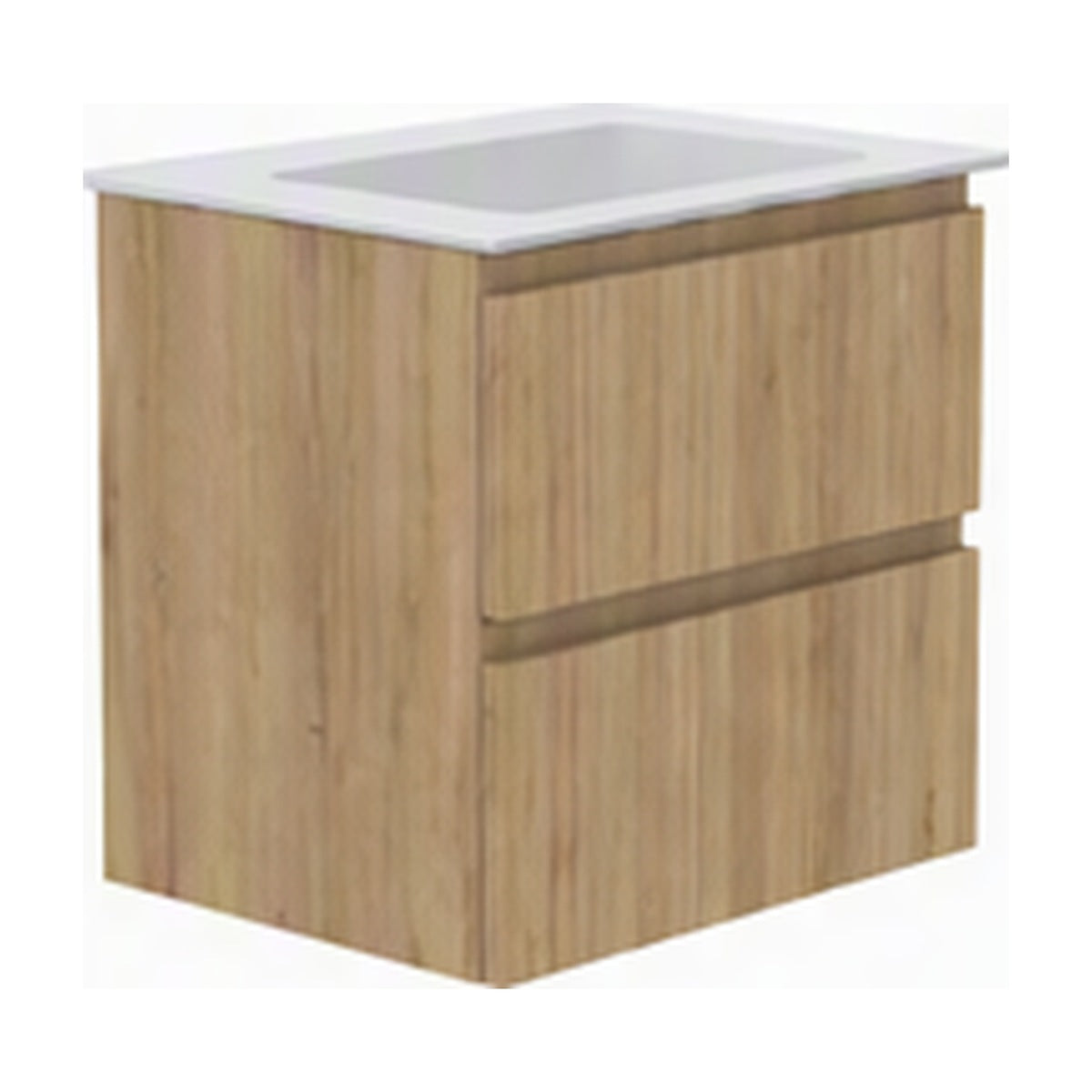 GSI Pura Ribbed 102 two drawer unit in oak