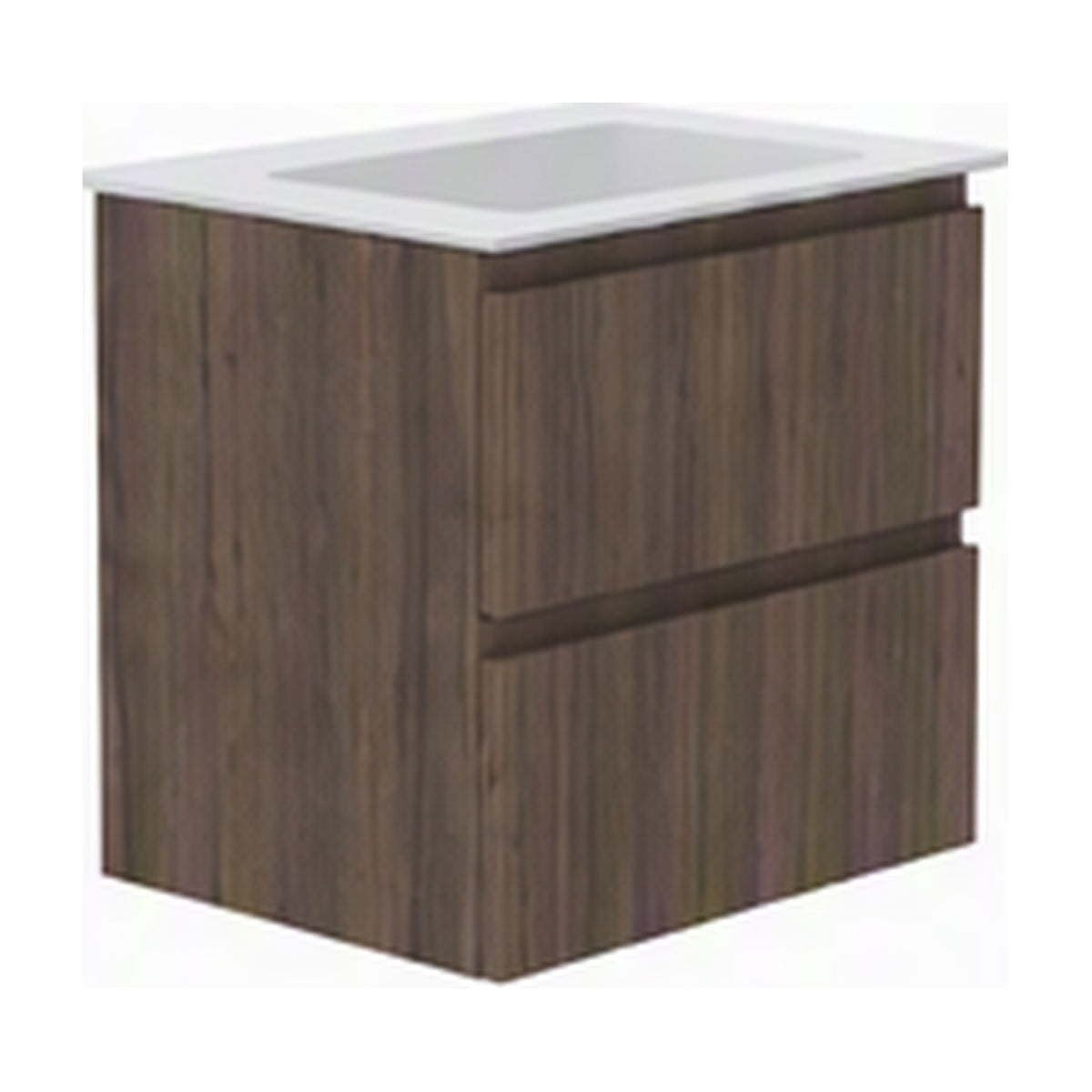 GSI Pura Ribbed 122 two drawer unit in walnut