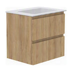 GSI Pura Ribbed 62 two drawer unit in oak