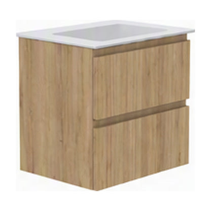 GSI Pura Ribbed 62 two drawer unit in oak
