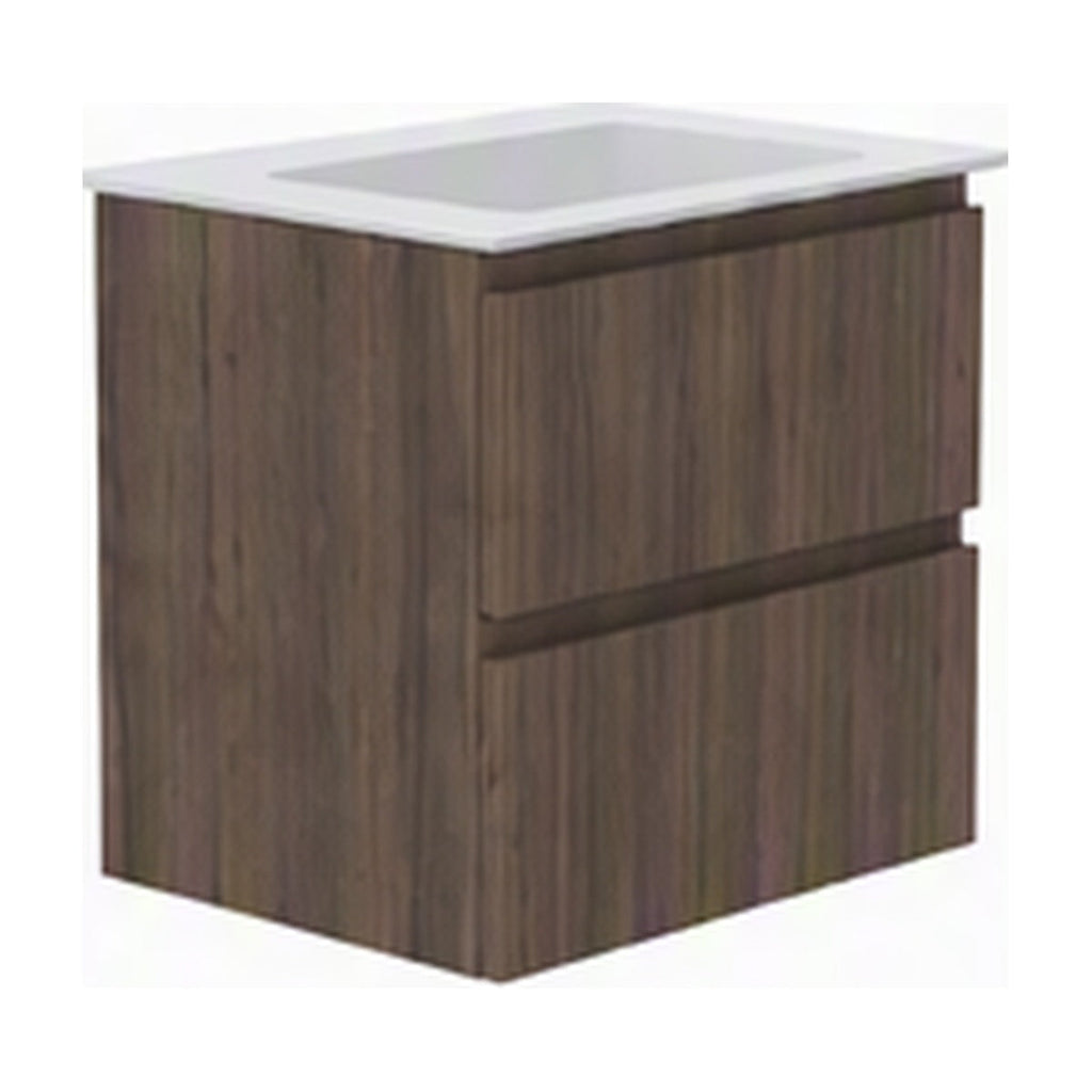 GSI Pura Ribbed 82 two drawer unit in walnut