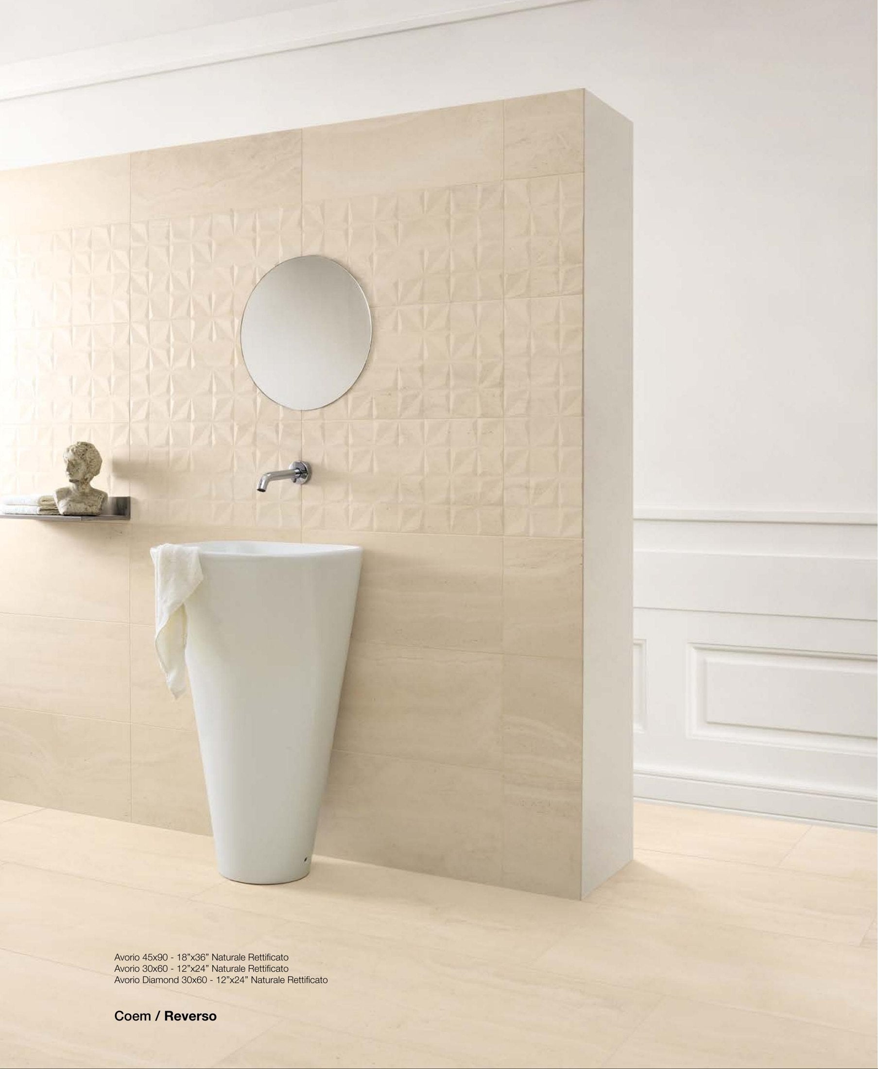 COEM Reverso avorio diamond bathroom lifestyle