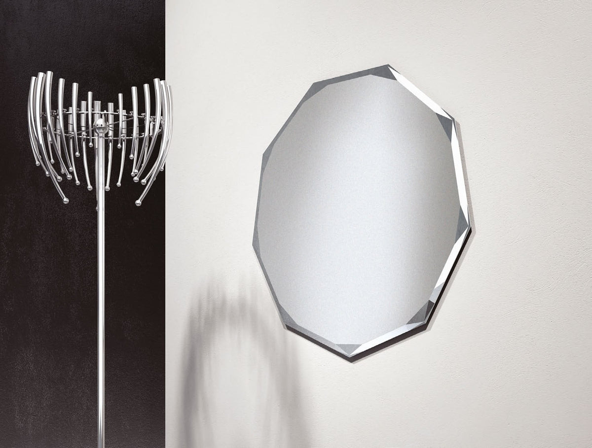 Origins Living Polygon Mirror in a bathroom setting