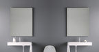 Origins Living Slim Rectangular Mirror in a bathroom setting