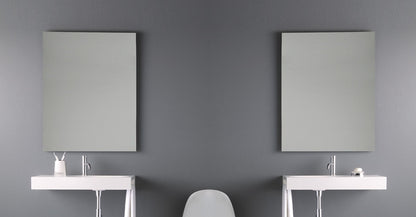 Origins Living Slim Rectangular Mirror in a bathroom setting