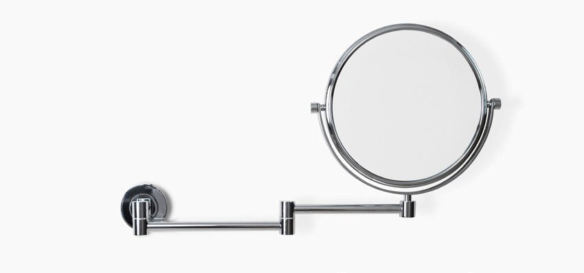 Origins Living Hutton Reversible 5x Magnifying Wall Mirror in a bathroom setting