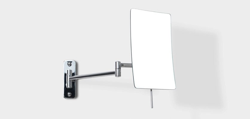 Origins Living Blake 5x Magnifying Wall Mirror in a bathroom setting