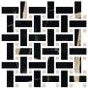 Fioranese Sound of Marbles Nero Fondo mosaico weave swatch