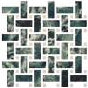 Fioranese Sound of Marbles Verde Intenso mosaico weave swatch