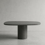 Hand-finished microcement in Antracita, a near-black charcoal finish