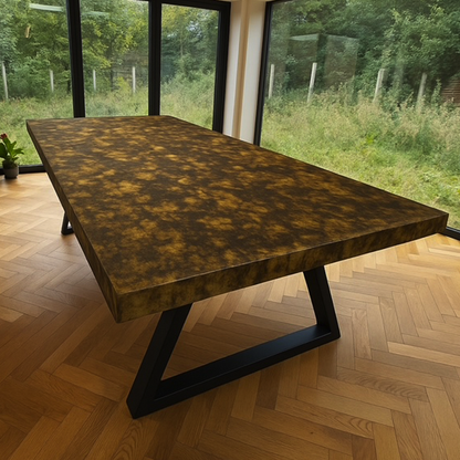Radcliffe & Moreton Bespoke Liquid Metal Table Leopard Brass Collection ( Various Sizes )
