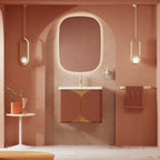 Crosswater Tambour 600 Wall hung Unit with Basin in Soft Clay