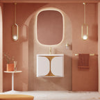 Crosswater Tambour 600 Wall hung Unit with Basin in Matt White