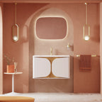 Crosswater Tambour 800 Wall hung Unit with Basin in Matt White
