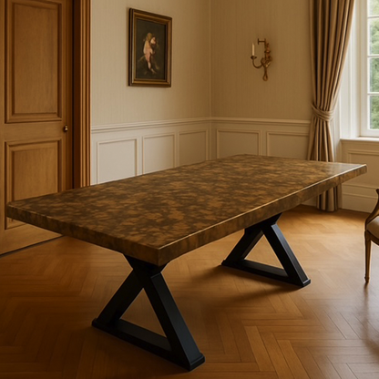 Radcliffe & Moreton Bespoke Liquid Metal Table Leopard Brass Collection ( Various Sizes )