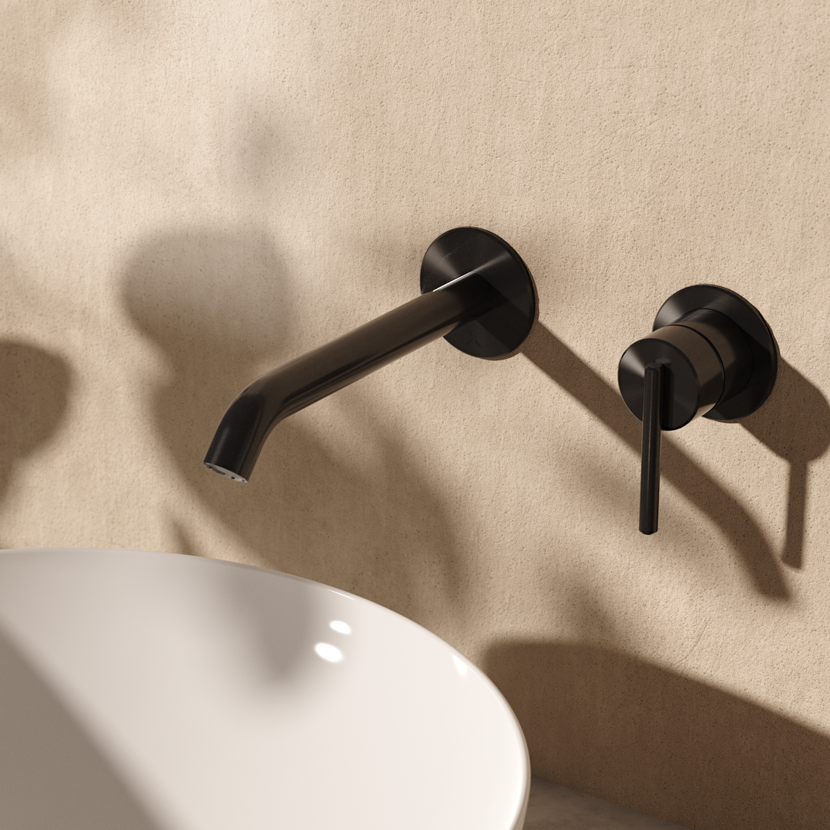 Crosswater 3ONE6 Lever Wall Basin Tap Stainless Slate